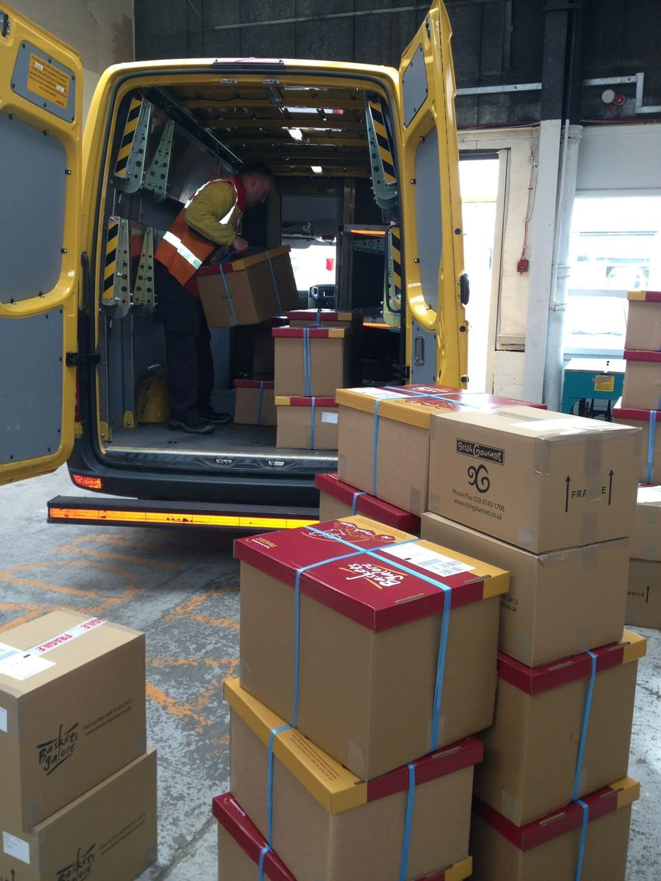 Shipment pickup and preparation before transport